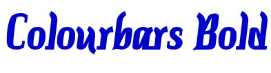 Colourbars Bold font